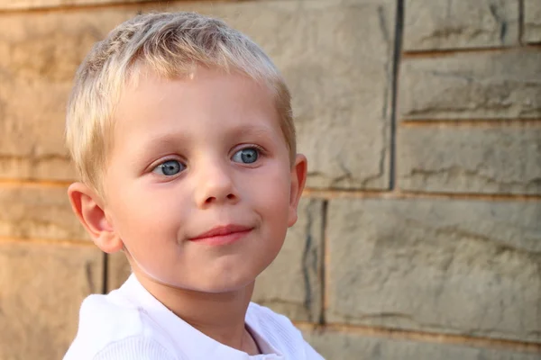 Porträtt av tre år gammal pojke — Stockfoto