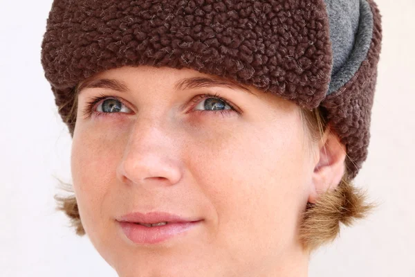 Young woman wearing cap — Stock Photo, Image