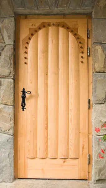 Παραδοσιακές ξύλινες πόρτες — Φωτογραφία Αρχείου
