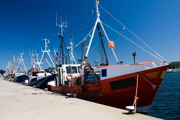 stock image Fishing ships in dock