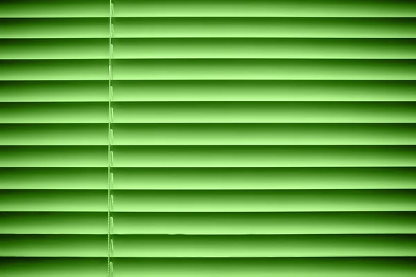 绿色百叶窗帘 — 图库照片