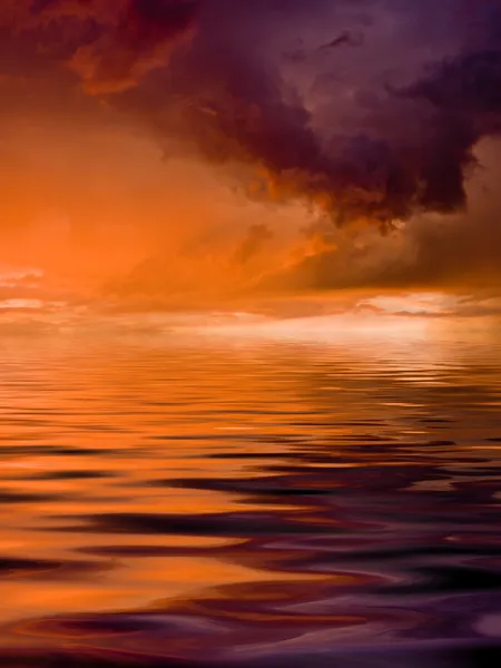 Stock image Thunder-storm above the sea