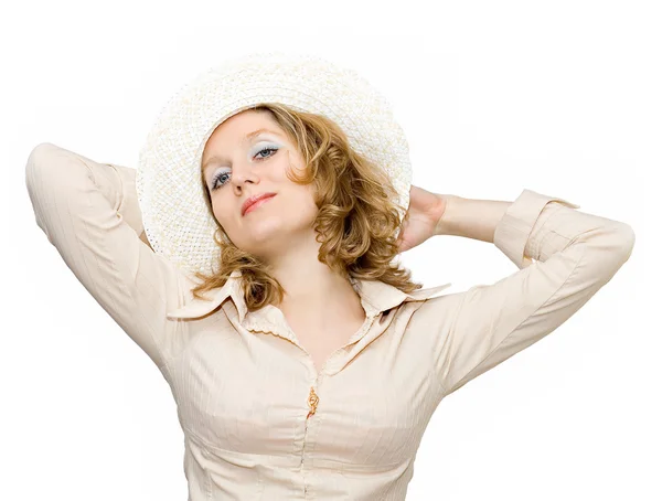 Girl in a hat — Stock Photo, Image
