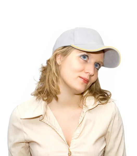 Dívka v čepici — Stock fotografie