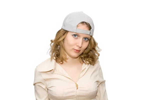 Девушка в кепке — стоковое фото