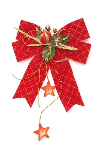 Red christmas bow — Stock Photo, Image