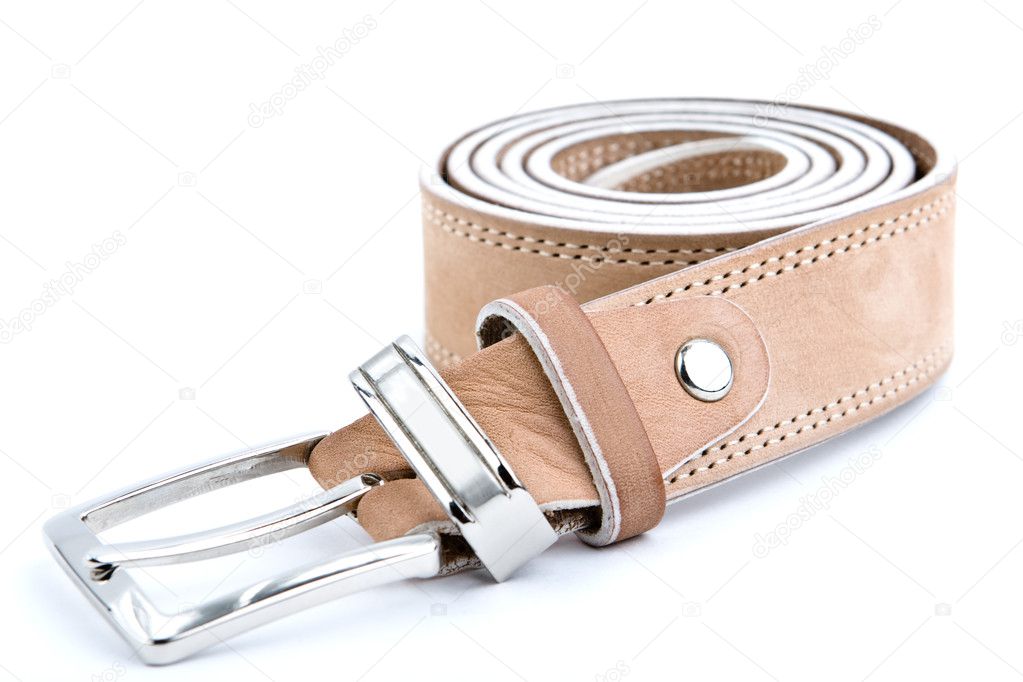 Beige leather belt 2