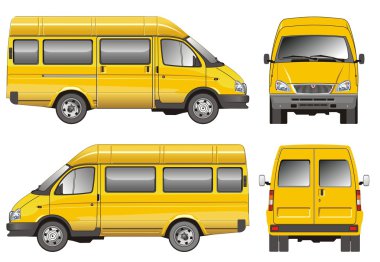 Yellow mini bus