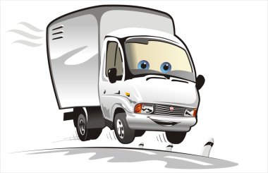 Vector cartoon delivery / cargo truck