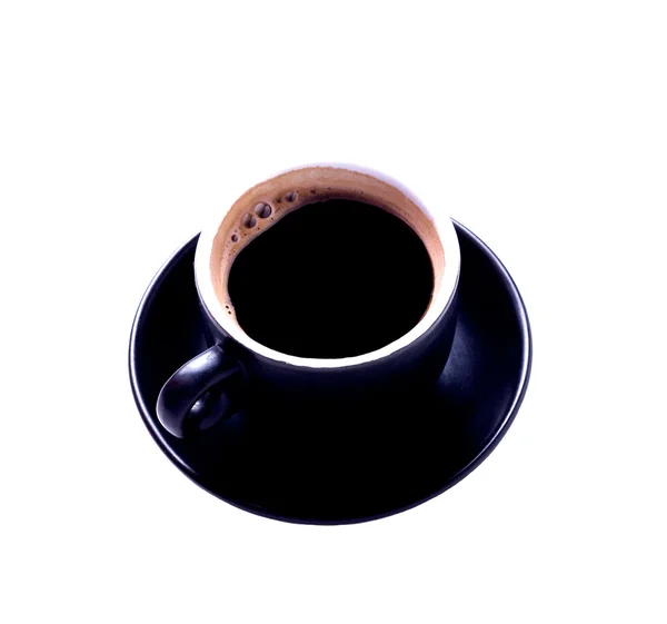 Kopp kaffe på hvit bakgrunn – stockfoto
