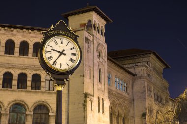 Town clock clipart