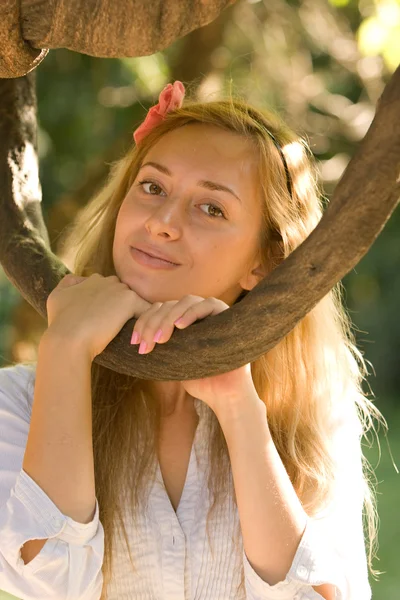 Krásná blonďatá portrét — Stock fotografie