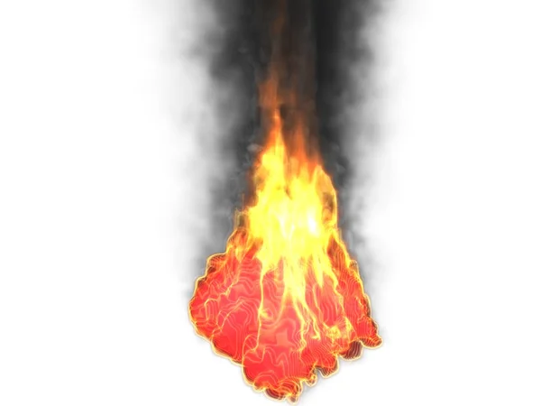 3D огненный шар — стоковое фото