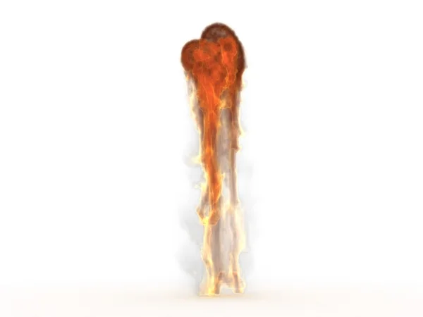 3D огненный шар — стоковое фото