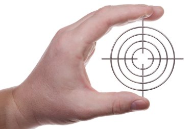 Hand with target 2 clipart