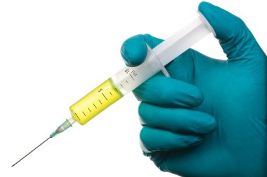 Hand with syringe 3 clipart