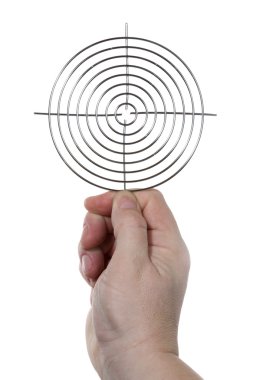 Hand with target 3 clipart