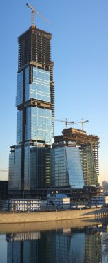 Moskova'da gökdelen inşaatı