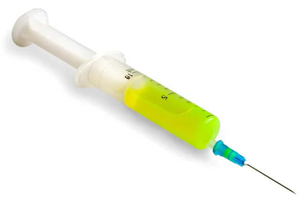 Injekční stříkačka (zelená) 01 — Stock fotografie