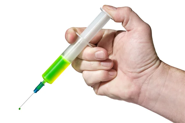 Injekční stříkačka (zelená) 05 — Stock fotografie