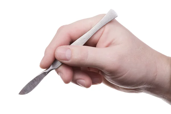 Hand with scalpel 1 — Stock Photo, Image