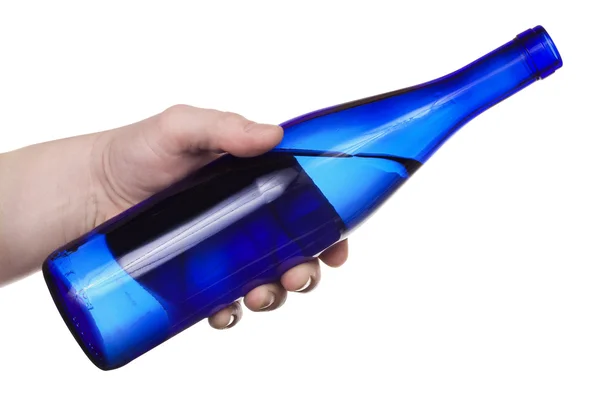 Hand med flaska — Stockfoto