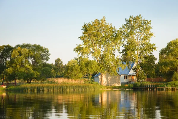 stock image Lake,trees,house