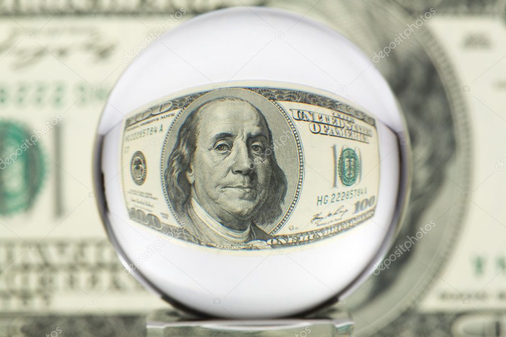 Glass sphere, dollar, four
