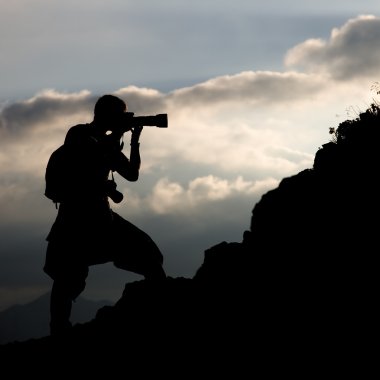 Photographer, silhouette clipart