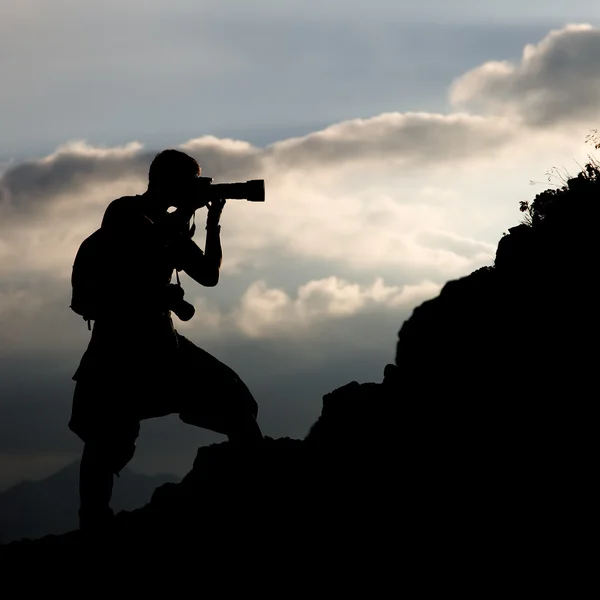 Photographer, silhouette — Stock Photo, Image