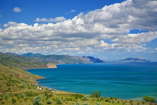 stock image Twisting coast, clouds