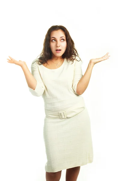 Embarassed young woman — Stock Photo, Image