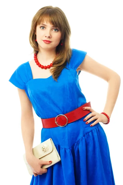 Young woman dressed in retro clothes — Stock Photo, Image