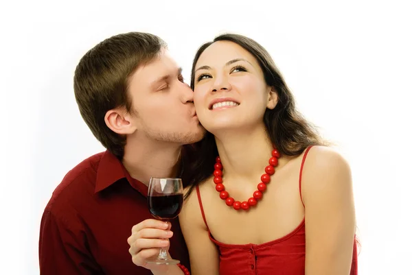 Пару пити вино виноградне — стокове фото