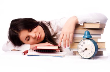 Sleeping student clipart