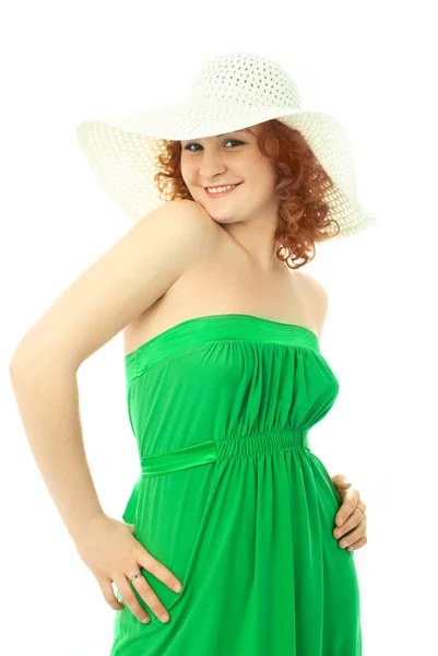 Mooie jonge sexy vrouw jurken in zomer clo — Stockfoto