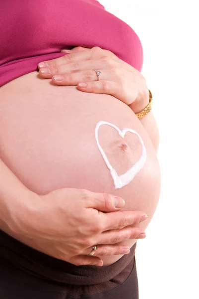 Vientre de una mujer embarazada — Foto de Stock