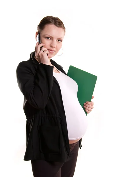 Schwangere Geschäftsfrau — Stockfoto