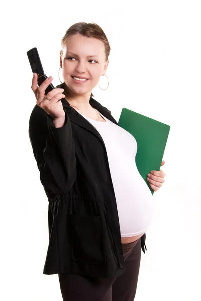 Femme d'affaires enceinte — Photo