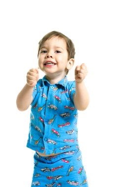 Excited little boy clipart