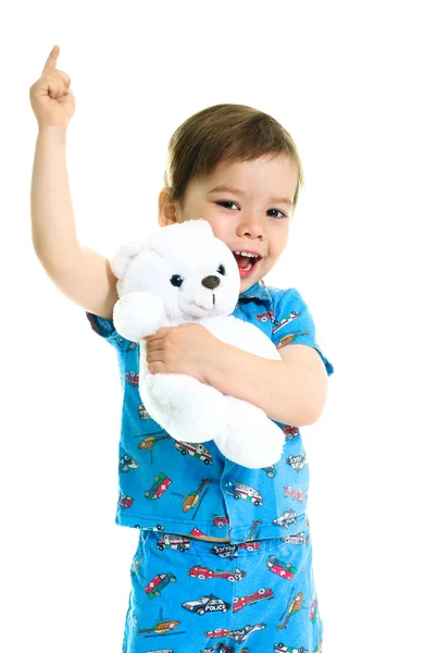 Cute boy with a toy — Stock Photo, Image
