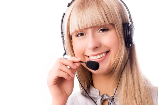 Worker of a call-center — Stock Photo, Image