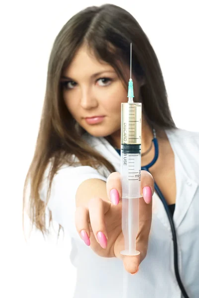Doctor giving an injection — Stock Photo, Image