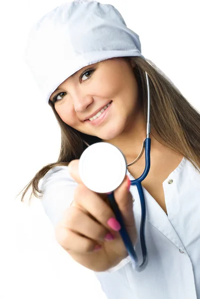 Doctor with a stethoscope Royalty Free Stock Images
