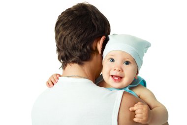 Father with a baby clipart