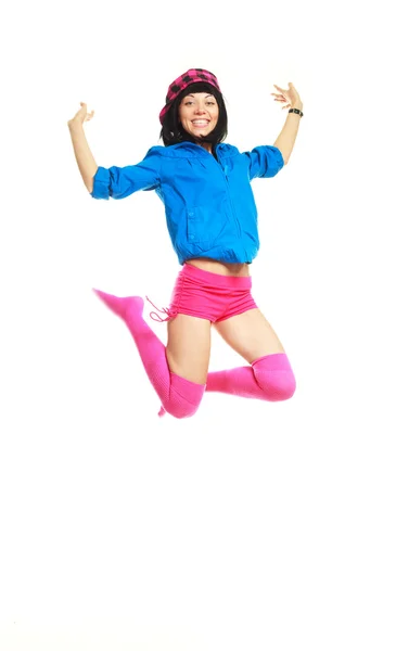 Glückliches springendes Mädchen — Stockfoto