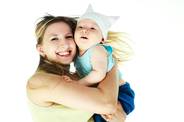 Madre y bebé se divierten —  Fotos de Stock