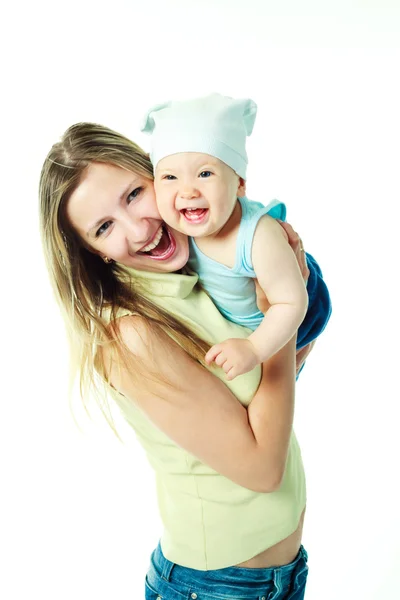 Anya és a baba szórakozás — Stock Fotó