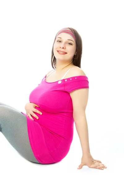 Ευτυχισμένη έγκυος γυναίκα — Φωτογραφία Αρχείου