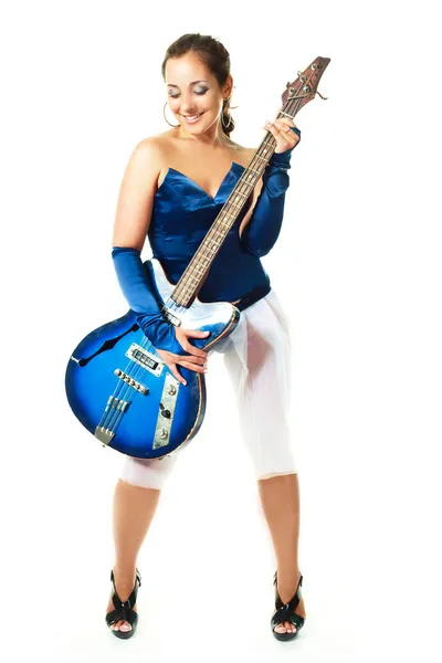 Sexy Mädchen auf der Gitarre — Stockfoto